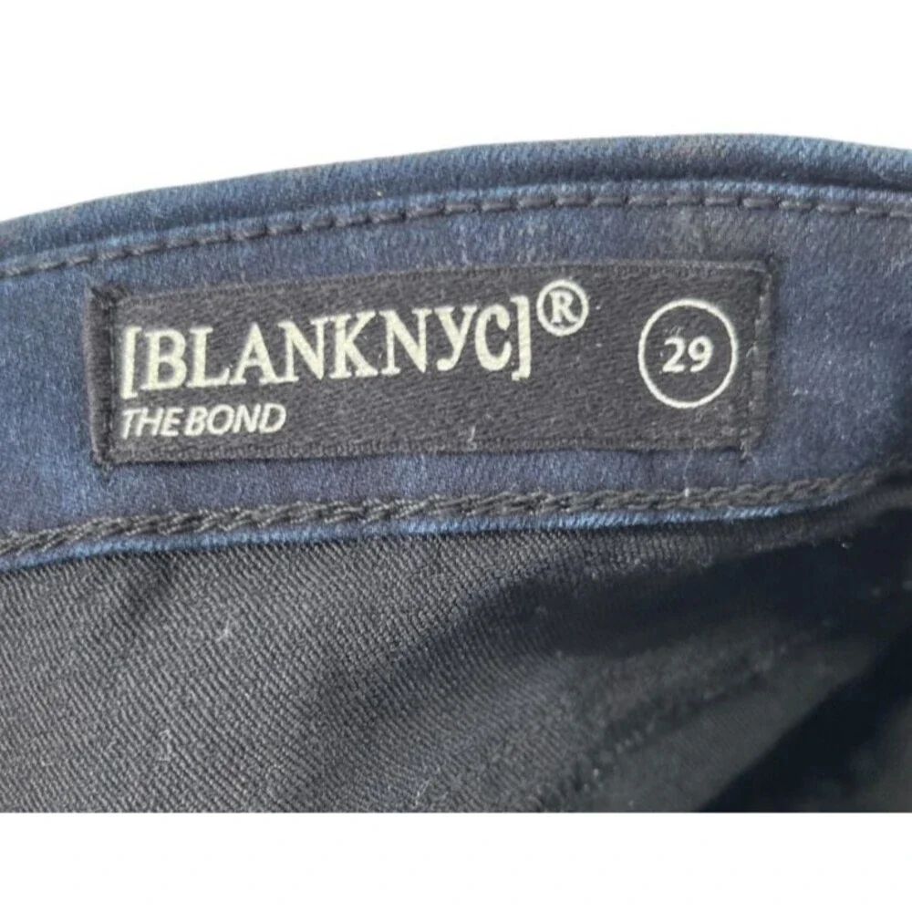 BLANKNYC Jeans Women's Size 29 The Bond Mid Rise Skinny Black Coated Stretch